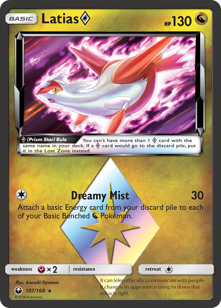 Latias (107/168) (Prism Star) [Sun & Moon: Celestial Storm] 