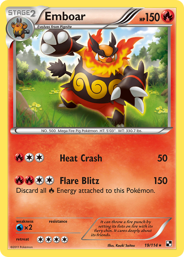 Emboar (19/114) [Black & White: Base Set]