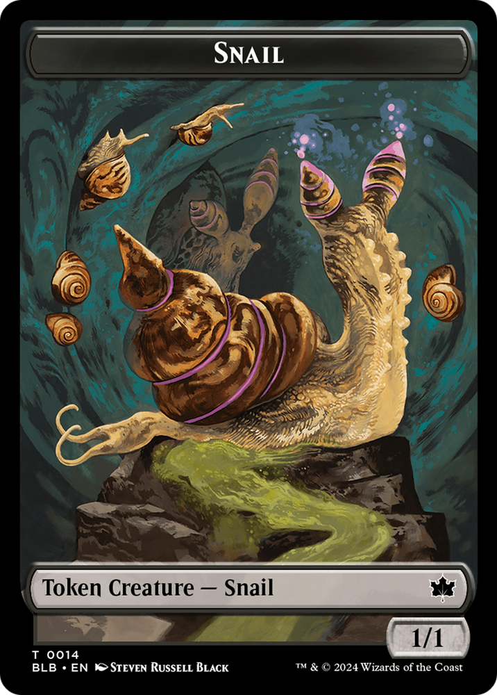 Snail // Thundertrap Trainer Double-Sided Token [Bloomburrow Tokens] 