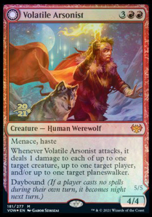 Volatile Arsonist // Dire-Strain Anarchist [Innistrad: Crimson Vow Prerelease Promos] 