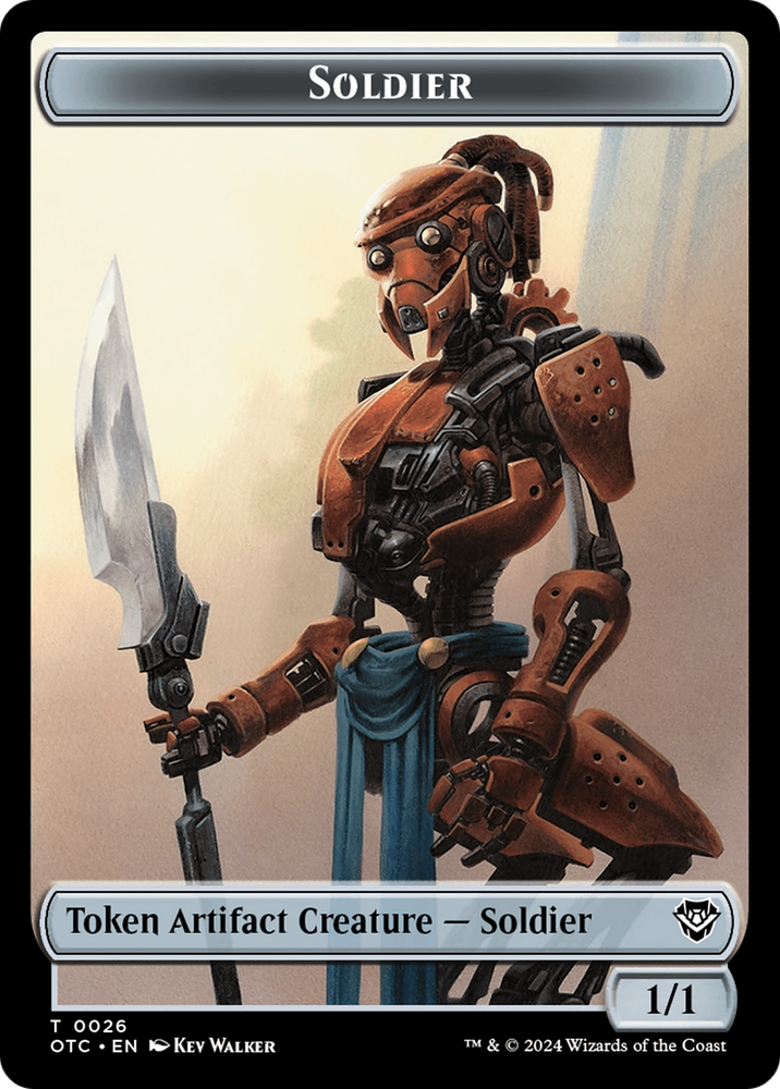 Elemental (0014) // Soldier (0026) Double-Sided Token [Outlaws of Thunder Junction Commander Tokens] 