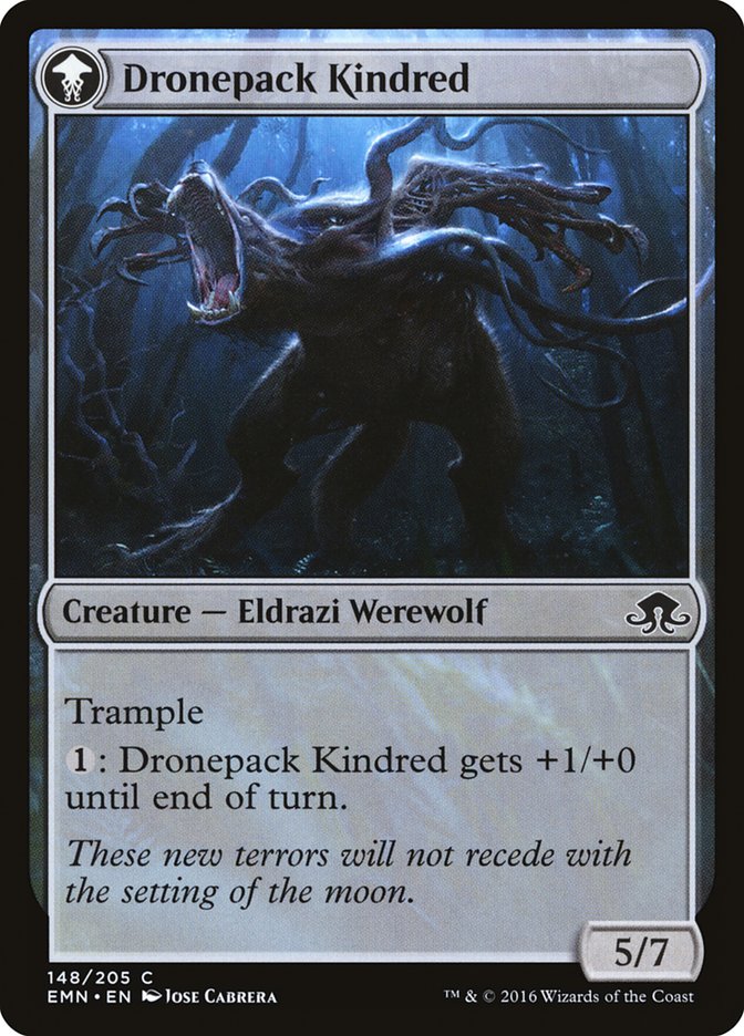 Vildin-Pack Outcast // Dronepack Kindred [Eldritch Moon] 