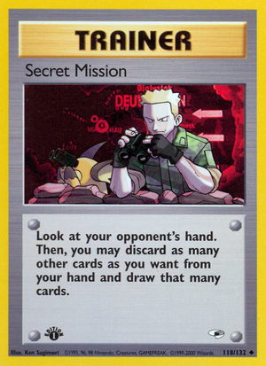Secret Mission (118/132) [Gym Heroes 1st Edition] 
