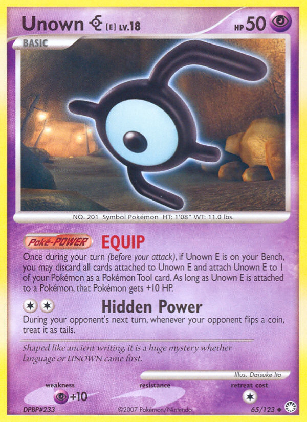 Unown E (65/123) [Diamond &amp; Pearl: Mysterious Treasures] 