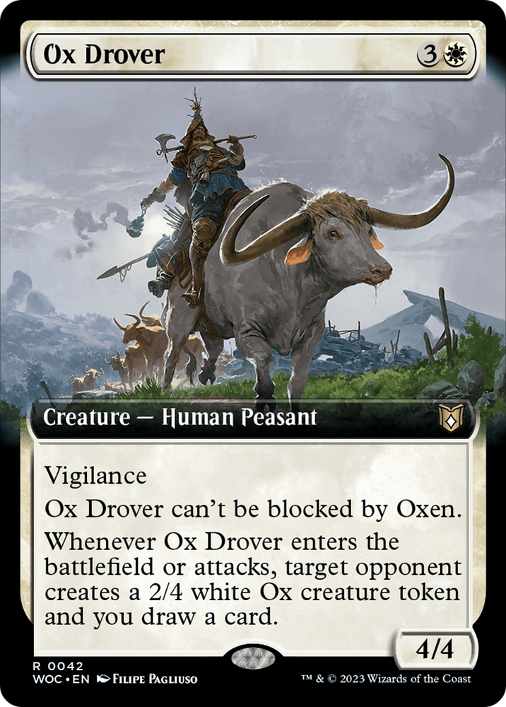 Ox Drover (Extended Art) [Wilds of Eldraine Commander] 