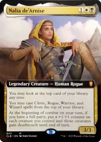 Nalia de'Arnise (Extended Art) [Commander Legends: Battle for Baldur's Gate] 