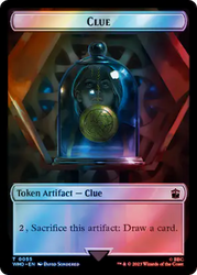 Alien Rhino // Clue (0055) Double-Sided Token (Surge Foil) [Doctor Who Tokens] 