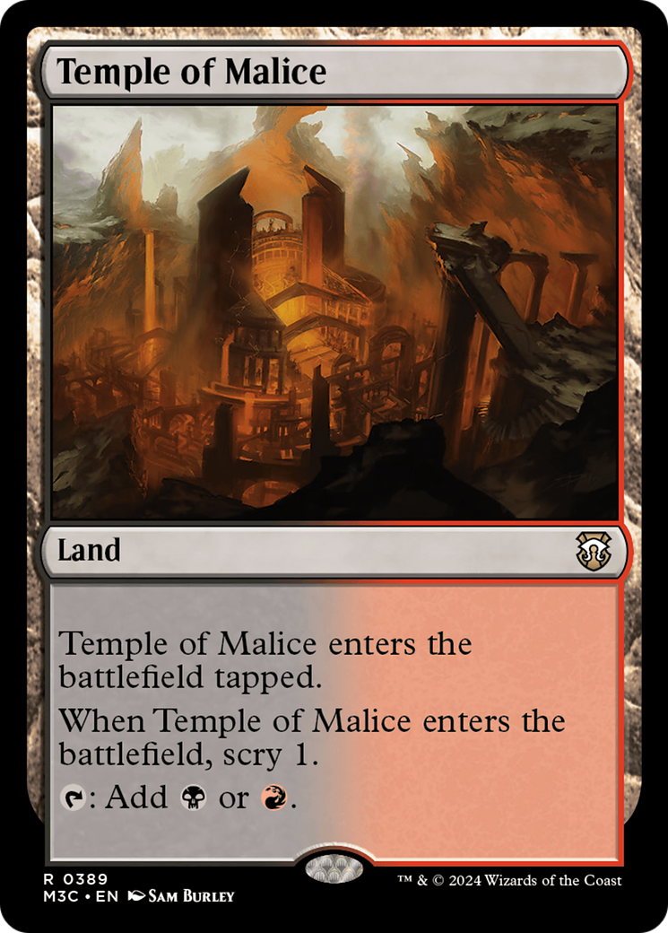 Temple of Malice (Ripple Foil) [Modern Horizons 3 Commander] 