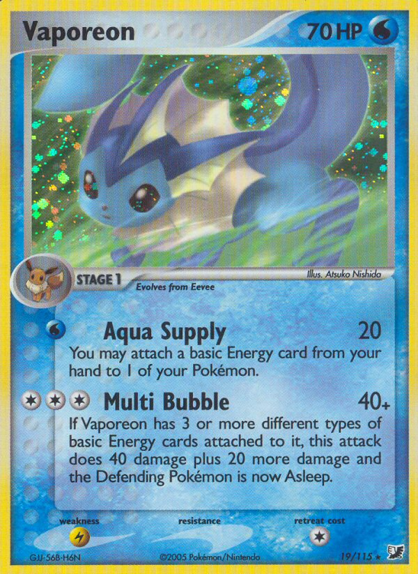 Vaporeon (19/115) [EX: Unseen Forces] 