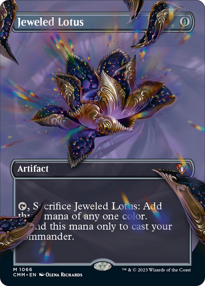 Jeweled Lotus (Borderless Textured Foil Frame Break) [Commander Masters] 