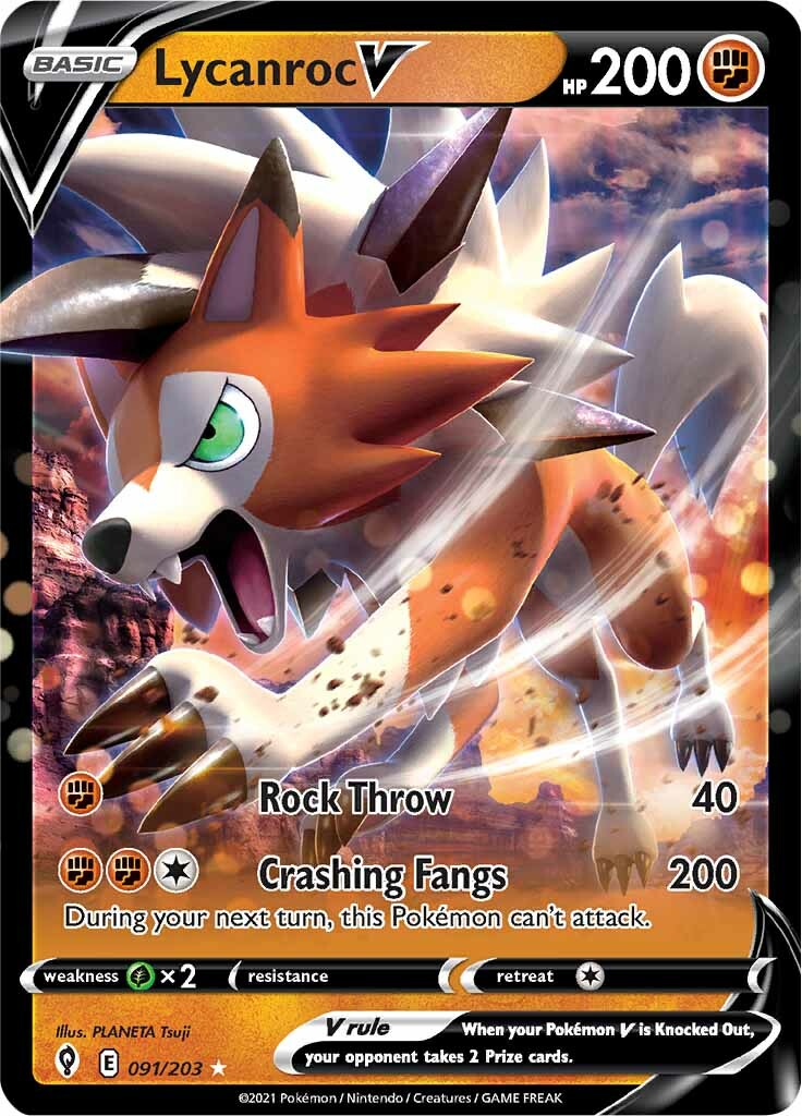 Lycanroc V (091/203) [Sword & Shield: Evolving Skies] 