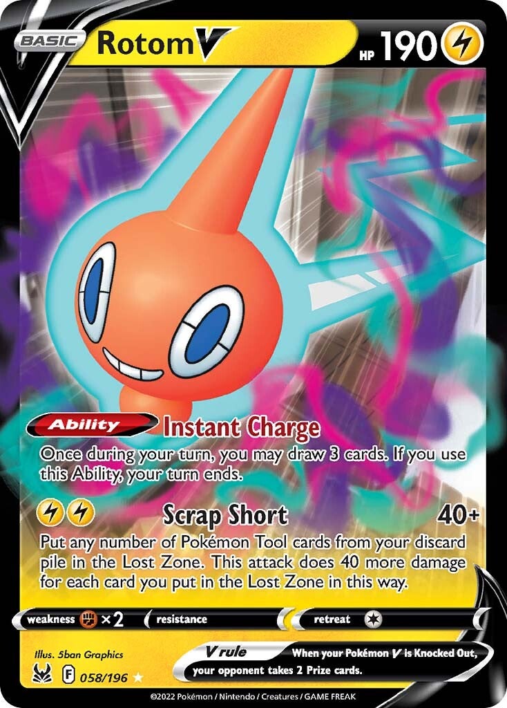 Rotom V (058/196) [Sword & Shield: Lost Origin] 