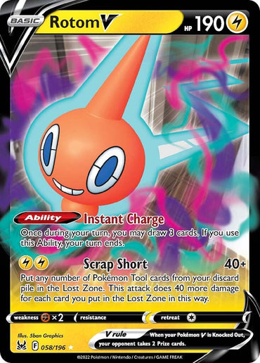 Rotom V (058/196) [Sword &amp; Shield: Lost Origin] 