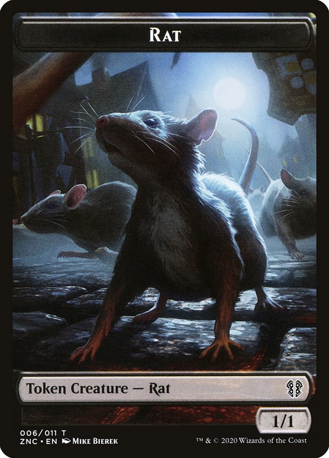 Faerie Rogue // Rat Double-Sided Token [Zendikar Rising Commander Tokens] 