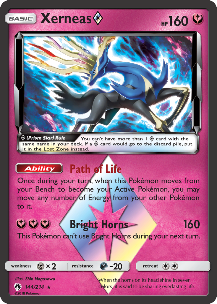 Xerneas (144/214) (Prism Star) [Sun & Moon: Lost Thunder] 