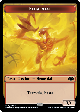 Insect // Elemental Double-Sided Token [Dominaria Remastered Tokens] 