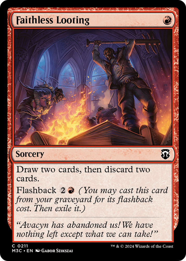 Faithless Looting (Ripple Foil) [Modern Horizons 3 Commander] 