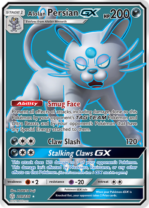 Alolan Persian GX (219/236) [Sun &amp; Moon: Cosmic Eclipse] 