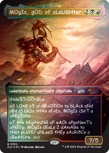 MOgIs, gOD of sLaUGHter (9994) (Rainbow Foil) [Secret Lair Drop Series] 