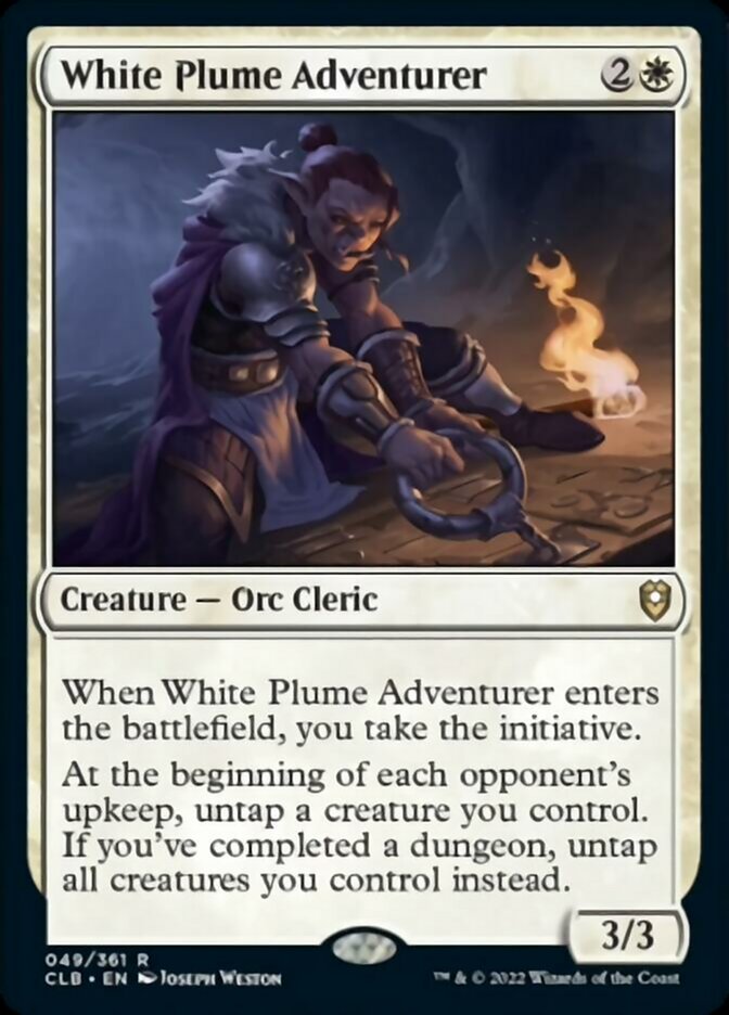 White Plume Adventurer [Commander Legends: Battle for Baldur's Gate] 