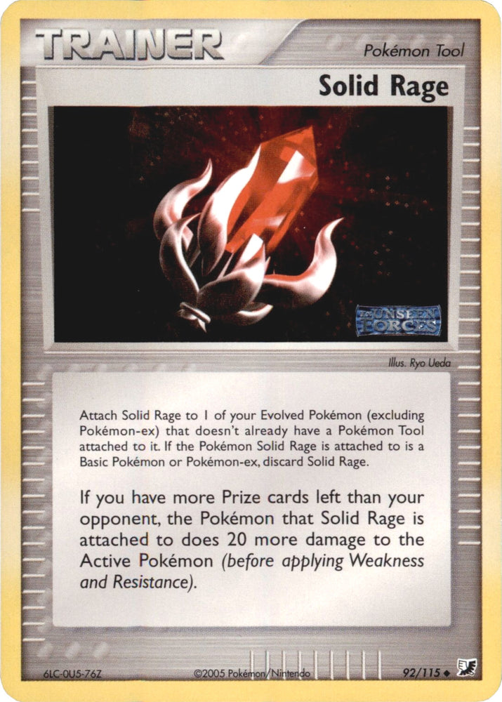 Solid Rage (92/115) (Stamped) [EX: Unseen Forces] 