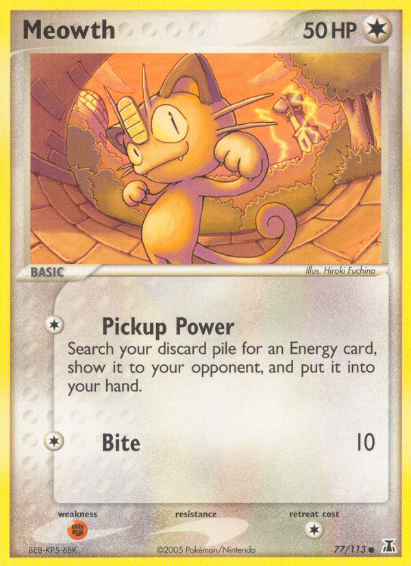 Meowth (77/113) [EX: Delta Species] 