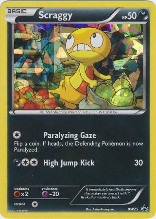 Scraggy (BW25) (Cracked Ice Holo) [Black &amp; White: Black Star Promos] 