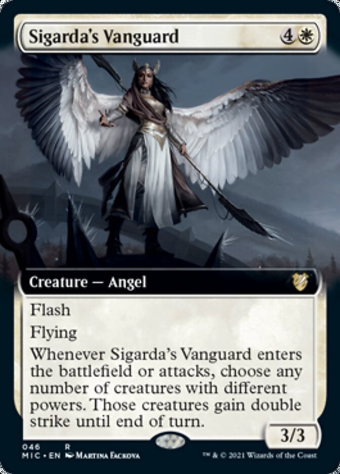 Sigarda's Vanguard (Extended Art) [Innistrad: Midnight Hunt Commander] 