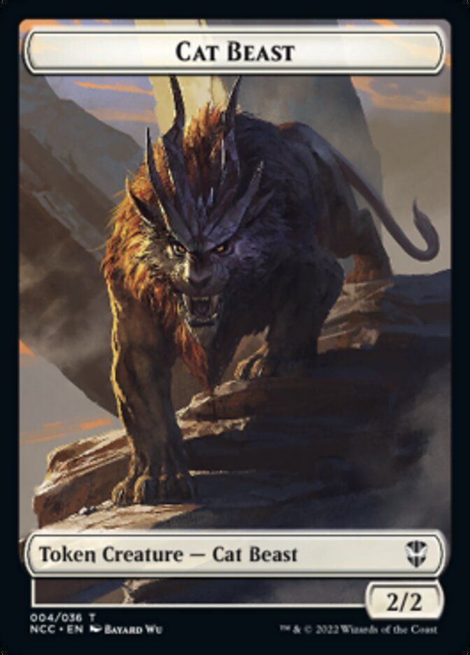 Soldier (09) // Cat Beast Double-Sided Token [Streets of New Capenna Commander Tokens] 