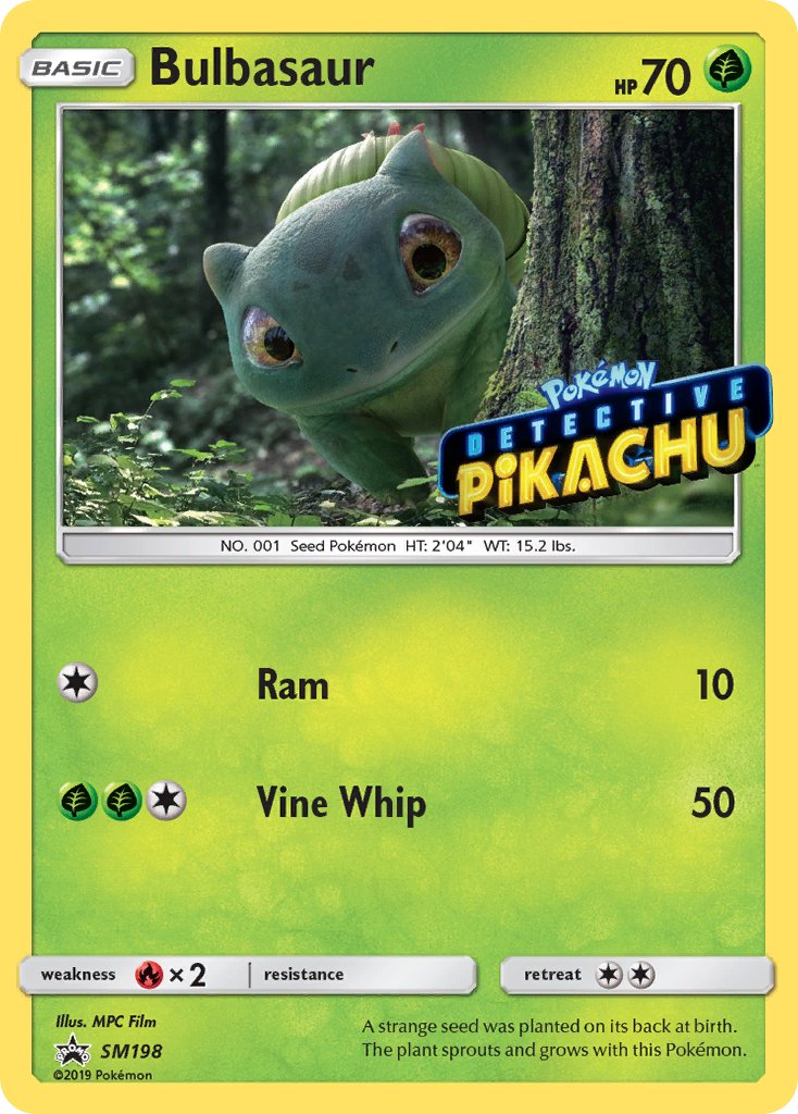 Bulbasaur (SM198) (Detective Pikachu Stamped) [Sun & Moon: Black Star Promos]