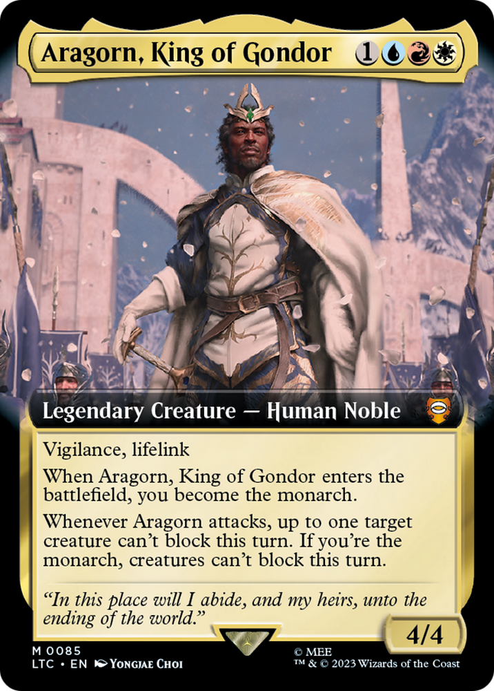 Aragorn, King of Gondor (Extended Art) [The Lord of the Rings: Tales of Middle-Earth Commander] 