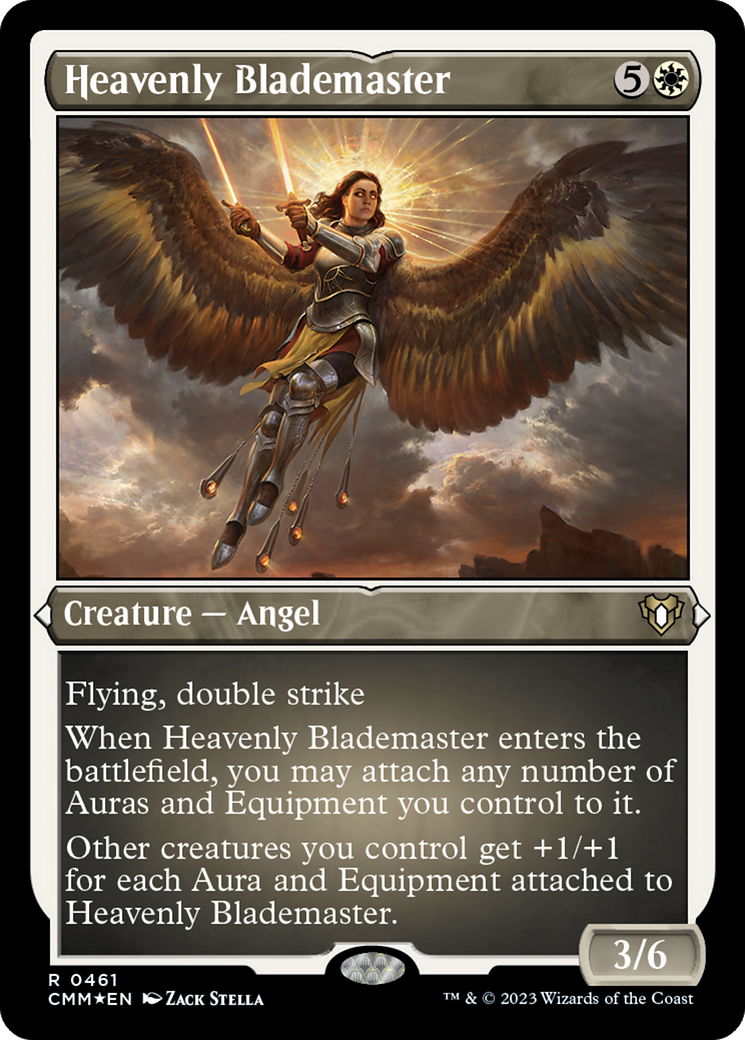 Heavenly Blademaster (Foil Etched) [Commander Masters] 