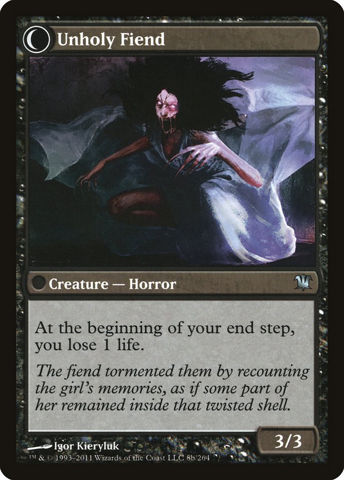 Cloistered Youth // Unholy Fiend [Innistrad] 