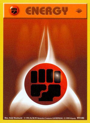 Fighting Energy (97/102) (Shadowless) [Base Set 1st Edition] 