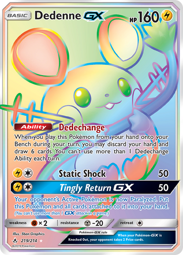 Dedenne GX (219/214) [Sun & Moon: Unbroken Bonds]