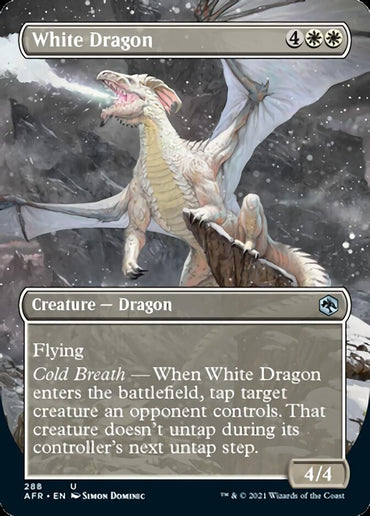 White Dragon (Borderless Alternate Art) [Dungeons &amp; Dragons: Adventures in the Forgotten Realms] 