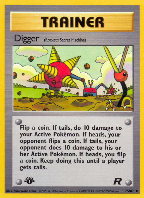 Digger (75/82) [Team Rocket 1st Edition] 