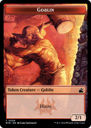 Spirit (0018) // Goblin (0009) Double-Sided Token [Ravnica Remastered Tokens]