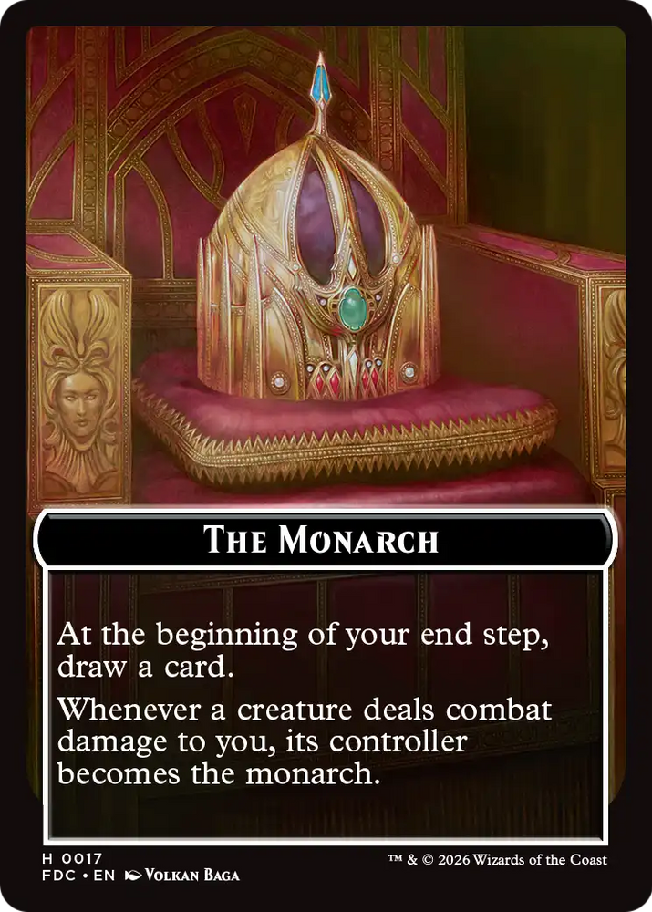 Zombie // The Monarch Double-Sided Token [Foundations Commander Tokens]