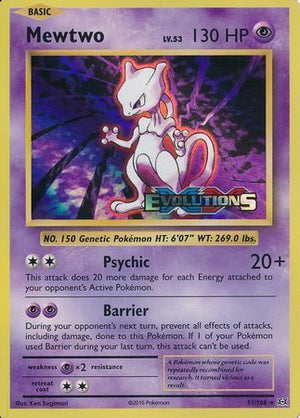 Mewtwo (51/108) (XY Evolutions Prerelease) [XY: Black Star Promos] 