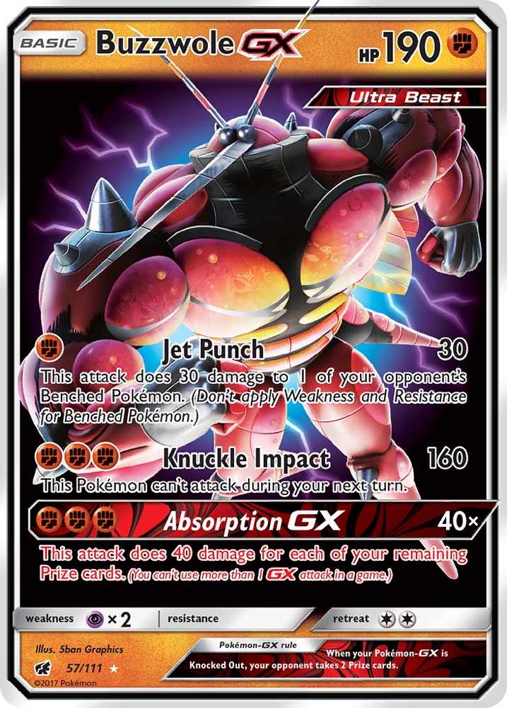 Buzzwole GX (57/111) [Sun &amp; Moon: Crimson Invasion] 