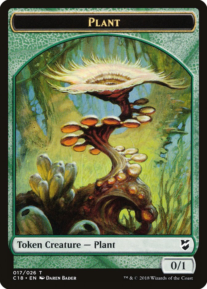 Cat Warrior // Plant Double-Sided Token [Order 2018 Tokens] 