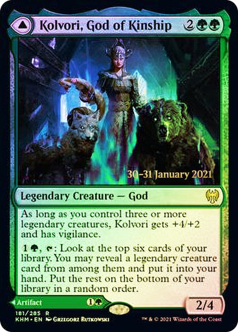 Kolvori, God of Kinship // The Ringhart Crest [Kaldheim Prerelease Promos] 